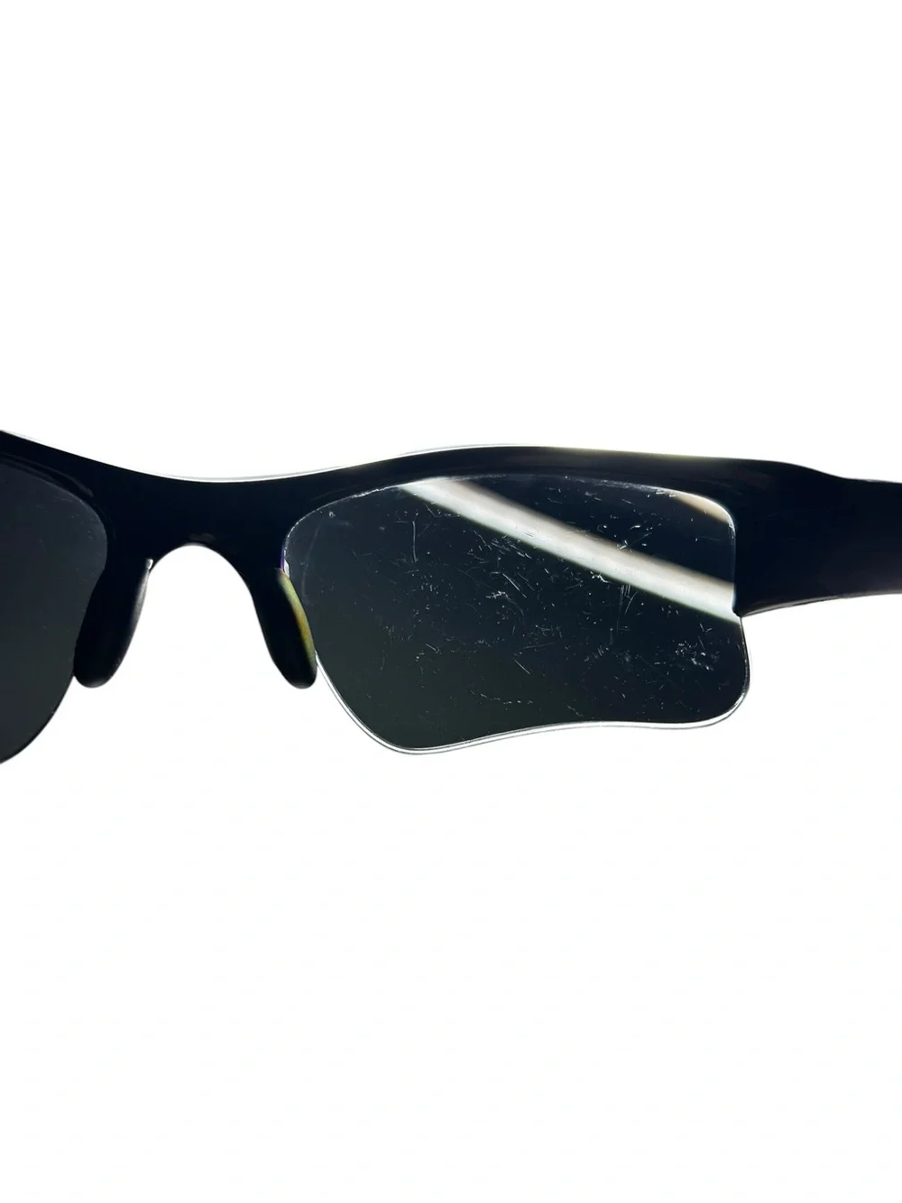 Oakley Flak Jacket XLJ 1.0 Sunglasses Black 12-903 63-14 Vintage Sport Wrap - Picture 8 of 12